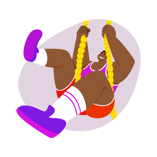 Rope Climbing, Sportsman, Sportsperson, Athlete, Player, illustration