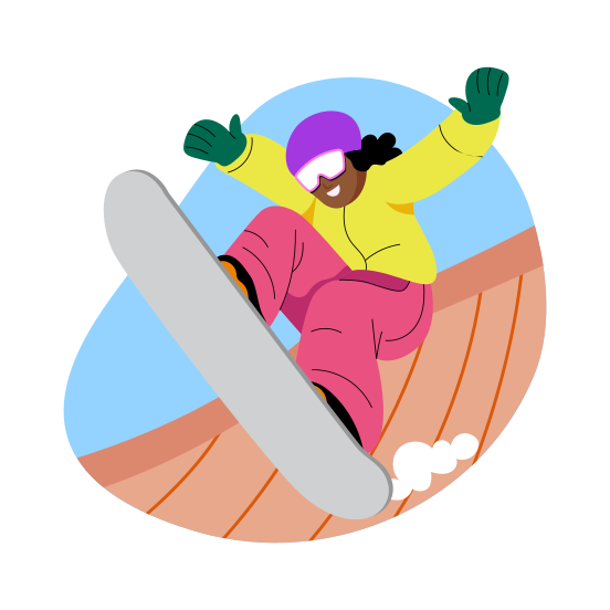 Snowboarder, Snow Surfing, Sport, Game, Snowsport illustration