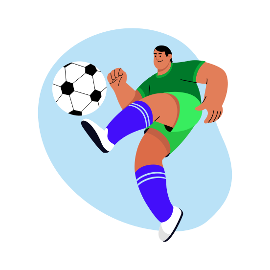 Soccer Player, Football, Kicking, Athlete, Player, illustration