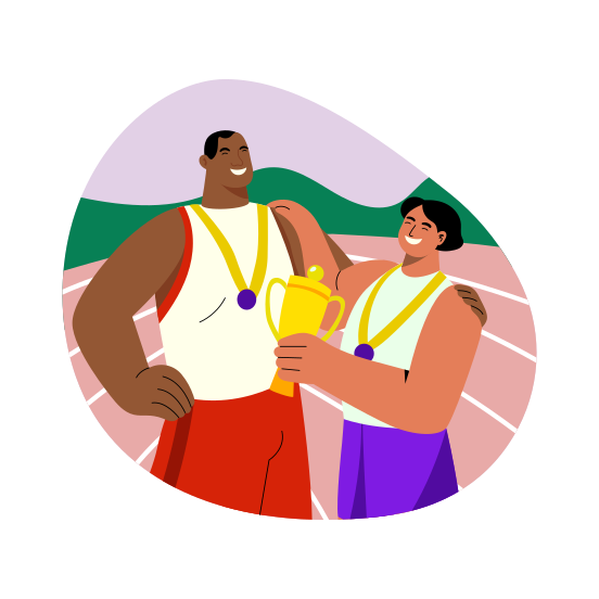Sports Trophy, Award, Reward, Sportsmen, Athletes, illustration