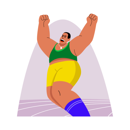 Sportsman, Strong, Sportsperson, Athlete, Player, illustration