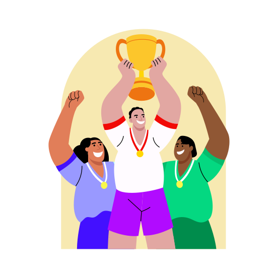 Team Victory, Winner, Championship, Trophy, Award, illustration