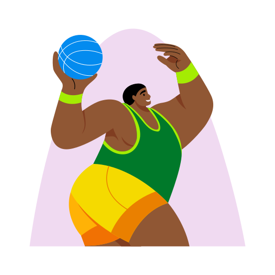 Throwing Ball, Sportsman, Sportsperson, Athlete, Player, illustration