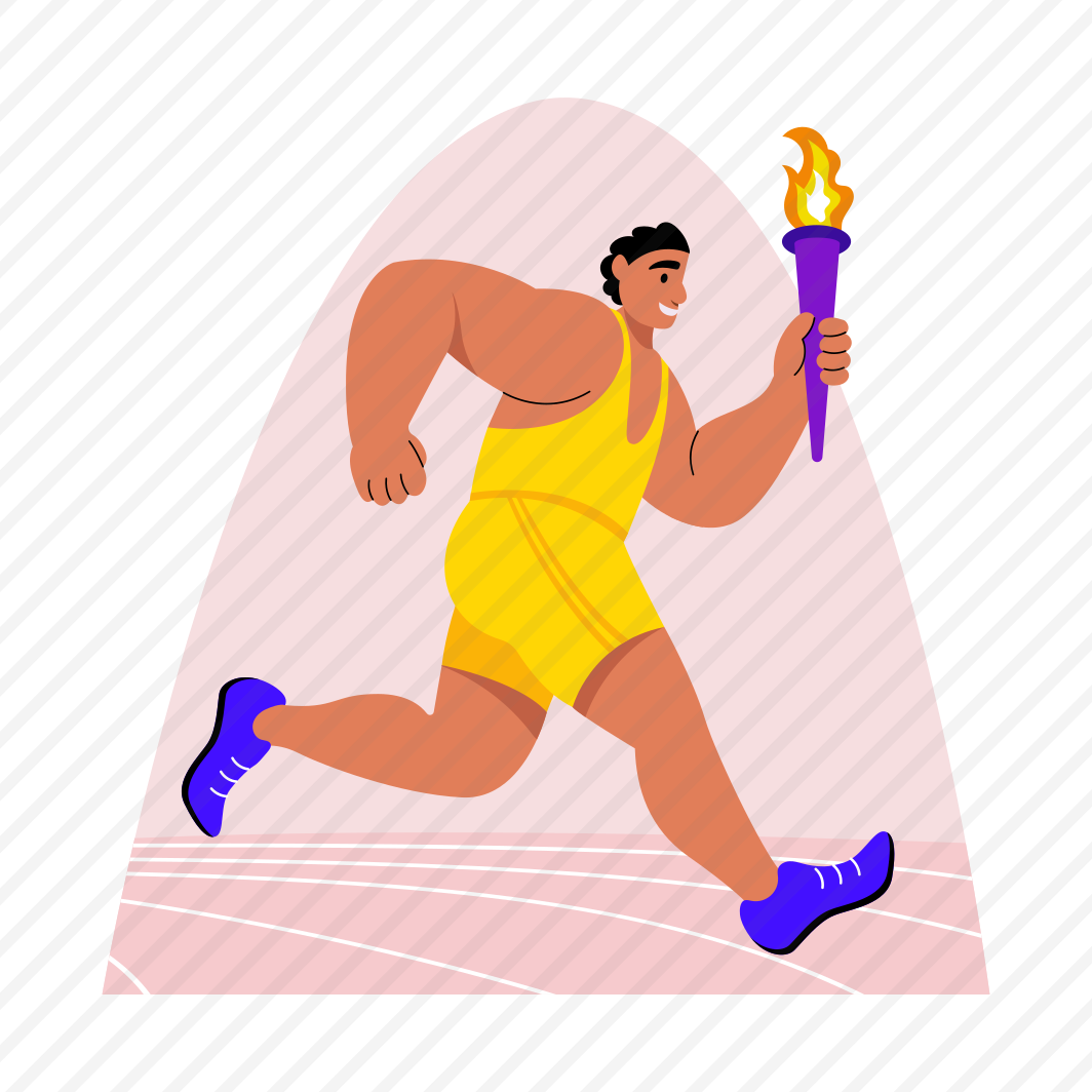 Torch Race, Running, Athlete, Player, Sportsman, preview