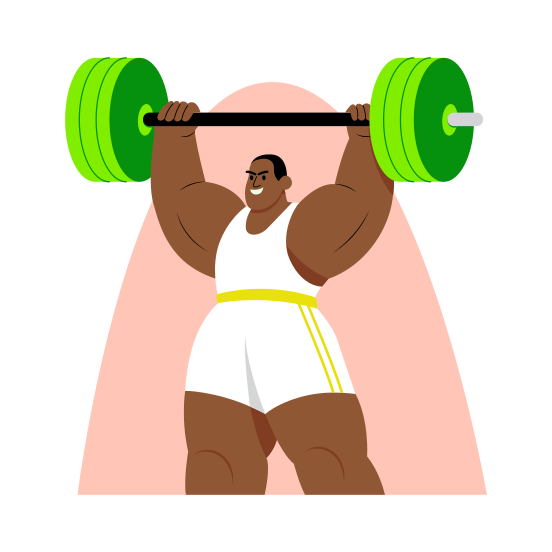 Weightlifter, Bodybuilding, Powerlifting, Sportsman, Athlete, illustration