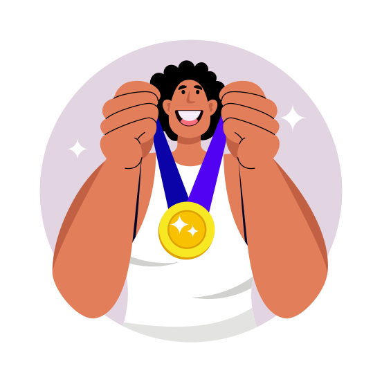 Winner Medal, Victory, Reward, Reward, Happy, illustration