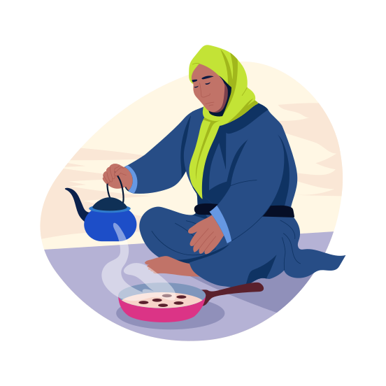 Barber Tea, Drink, Coffee, Culture, Tradition, illustration