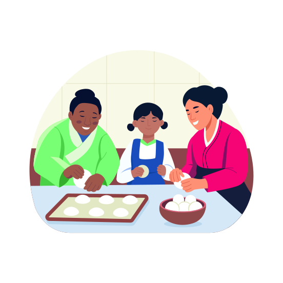 Chuseok Festival, Hangawi, Culture, Tradition, Celebration, illustration