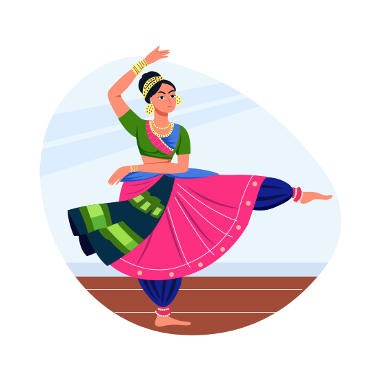Classical Dancer, Performer, Artist, Culture, Tradition, illustration