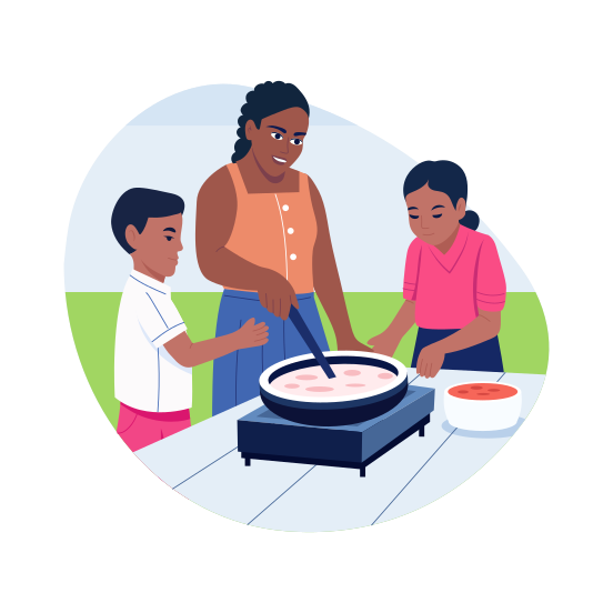 Cooking, Motherhood, Parenting, Enjoying, Activity, illustration