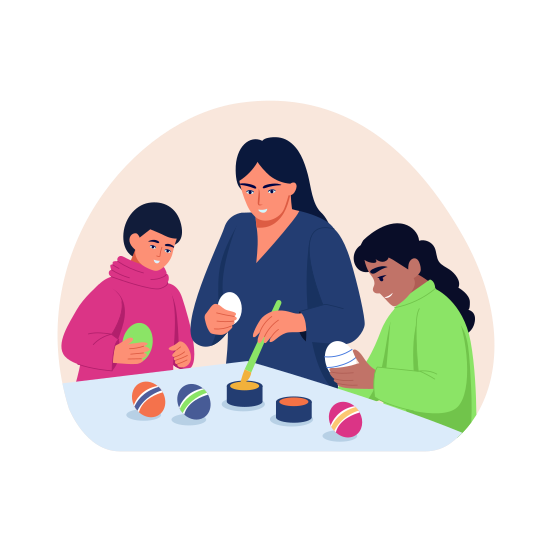 Egg Painting, Pascal, Easter, Festival, Activity, illustration