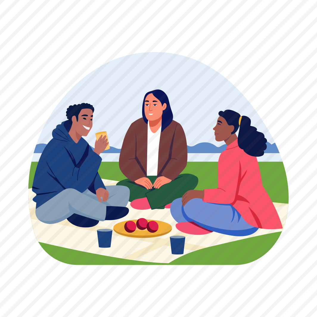 Enjoying Picnic, Outing, Celebration, Festival, Friends preview