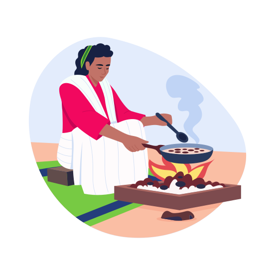 Ethiopian Coffee, Drink, Culture, Tradition, Cooking, illustration