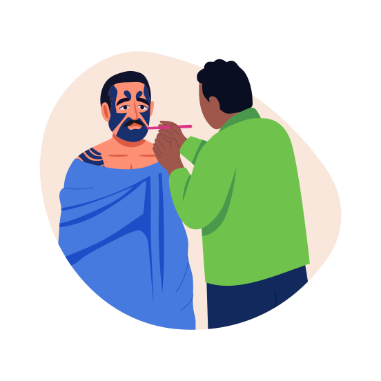 Face Tattoo, Artistry, Artwork, Body Art, Culture illustration