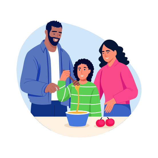 Family Fun, Enjoying, Happy, Festival, Celebration, illustration