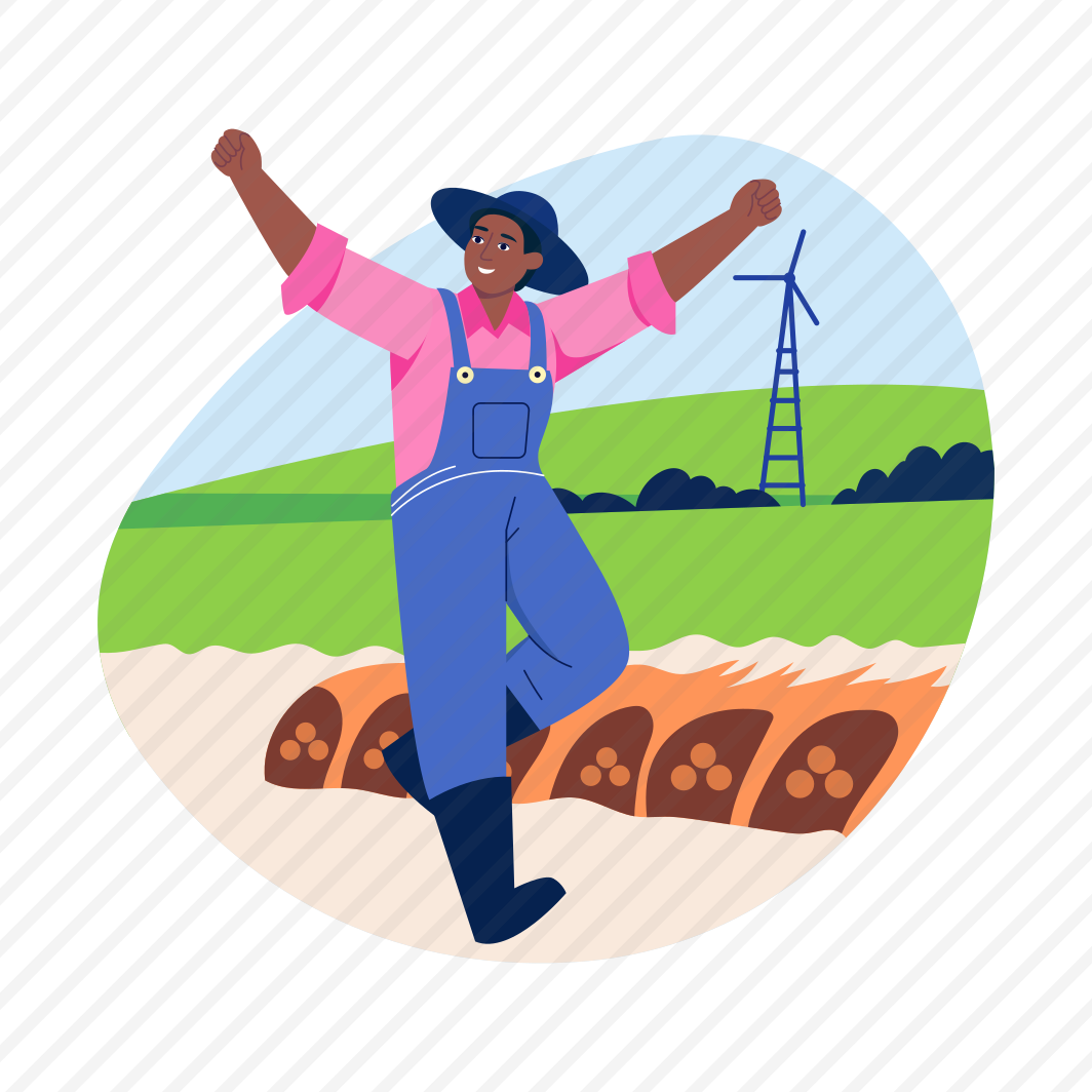 Farmer Dancing, Happy, Gardener, Enjoying, Celebrating, preview