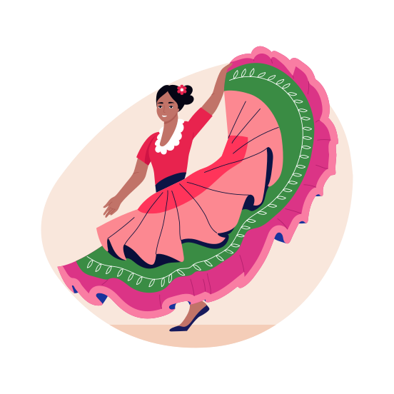 Flamenco Dancer, Traditional, Performer, Culture, Celebration, illustration