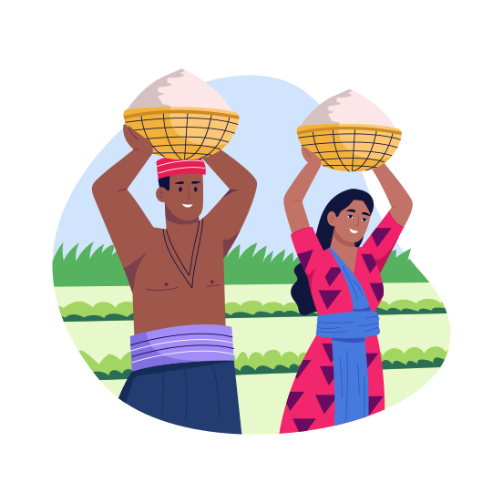 Harvest Festival, Farmers, Culture, Tradition, Celebration, illustration
