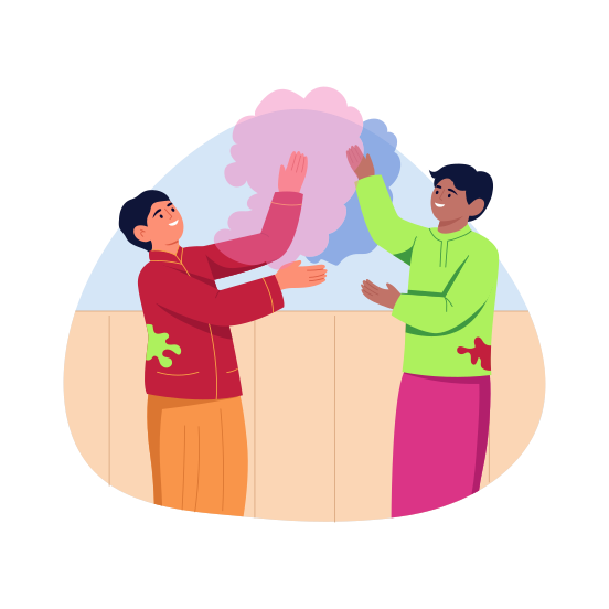 Holi, Phagwah, Festival, Culture, Celebration, illustration