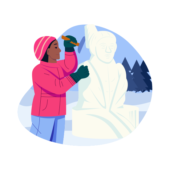 Ice Sculpture, Statue, Engraving, Artistry, Culture, illustration