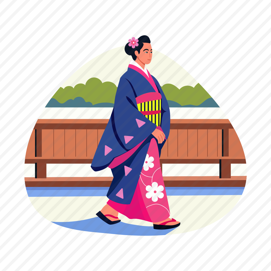 Kimono Walk, Japanese Attire, Yukata, Culture, Tradition, preview