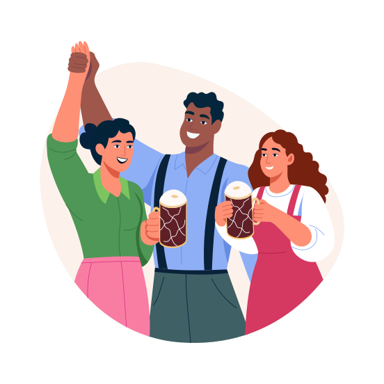 Oktoberfest, Celebration, Enjoying, Festival, Culture, illustration