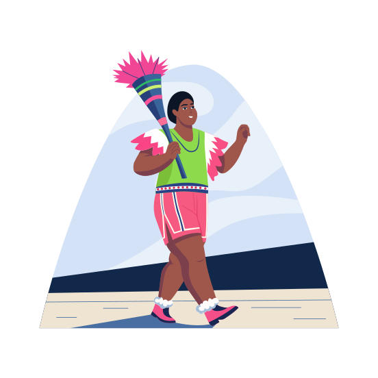 Parade Walk, Marching, Culture, Tradition, Celebration, illustration