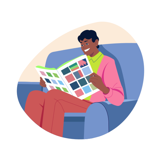 Reading Comic, Book, Manga, Activity, Hobby illustration