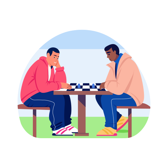 Street Chess, Game, Sport, Playing, Enjoying illustration