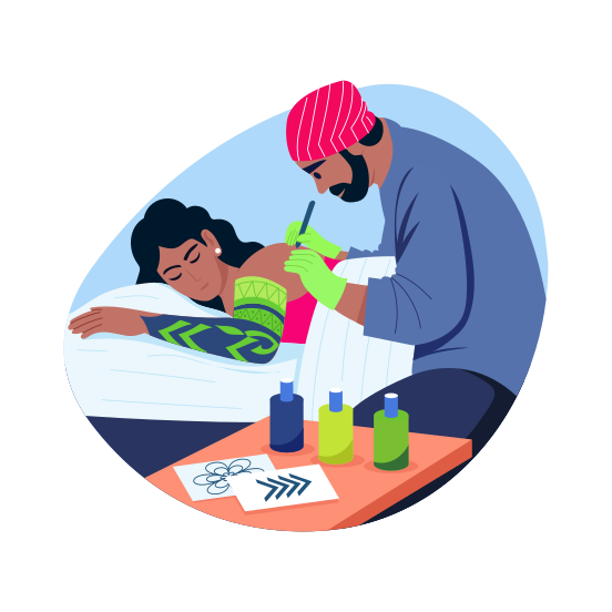 Tattoo Artist, Tattooing, Artistry, Artwork, Culture, illustration