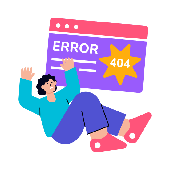 Browser Crash, Breakdown, Failure, Error, Problem, illustration