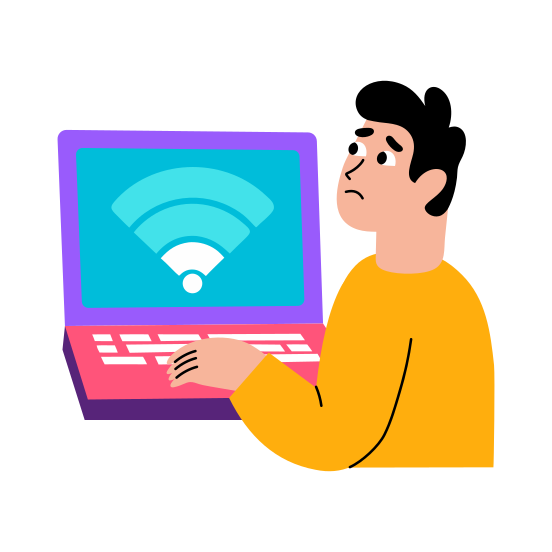 Disconnected Wifi, Signals, Connection, Internet, Issue, illustration