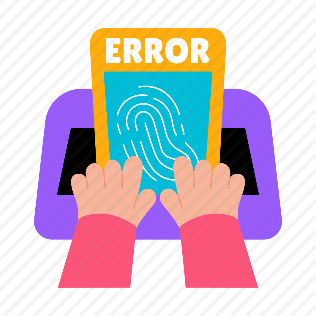 Fingerprint Error, Scanning, Authentication, Biometric, Issue, preview