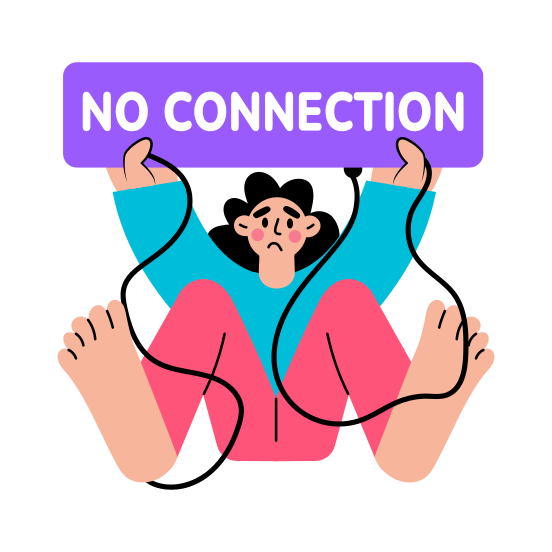 No Connection, Disconnected, Network, Error, Issue, illustration