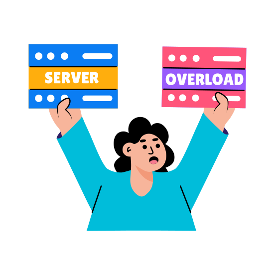 Server Overload, Storage, Error, Breakdown, Failure, illustration