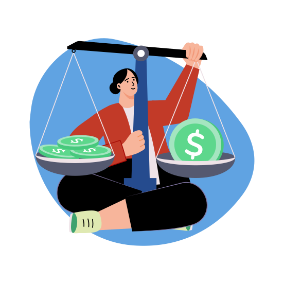 Balance Finance, Budget, Expense, Money, Scale illustration