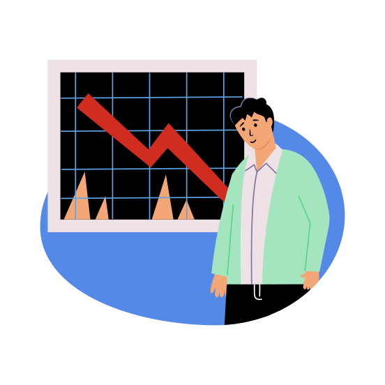 Down Value, Recession, Depreciation, Downturn, Crisis, illustration