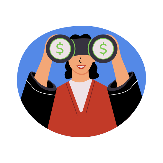 Future Vision, Prediction, Foresight, Economic, Finance illustration