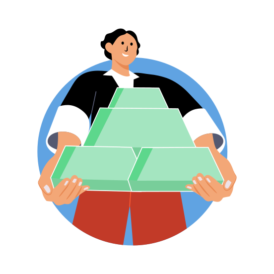 Gold Hoarding, Assets, Ingots, Wealth, Finance illustration