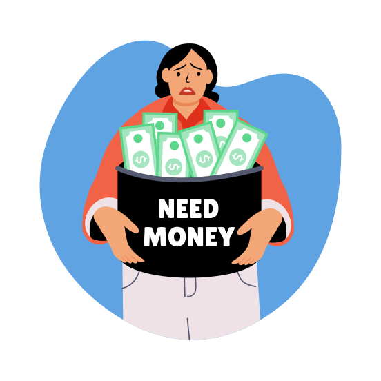 Hyperinflation, Devaluation, Depreciation, Poverty, Need Money illustration