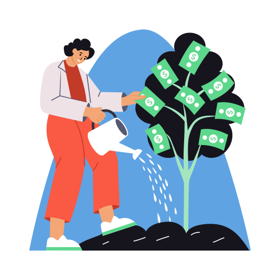 Investment Growth, Profit, Money, Business, Cash illustration