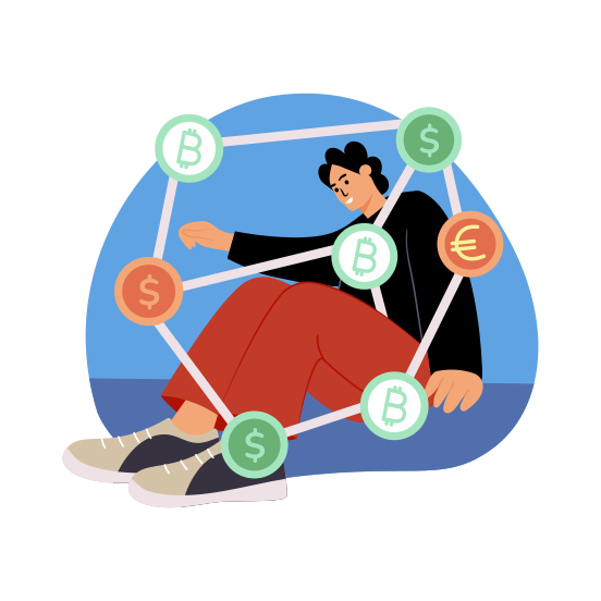 Investment Network, Strategy, Plan, Money, Business illustration