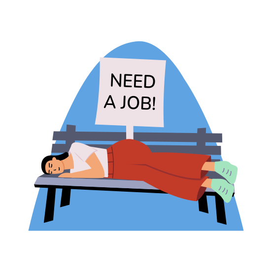 Jobless, Unemployment, Redundant, Job Displacement, Idle, illustration