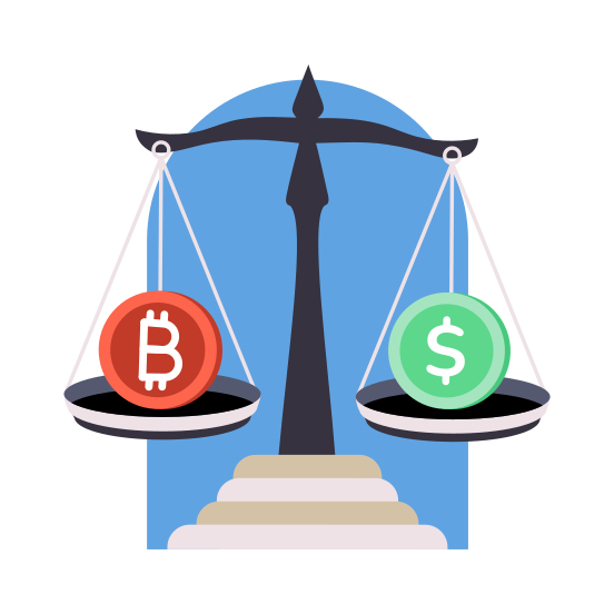 Money Comparison, Value, Scale, Balance, Profit illustration