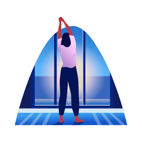 Body Stretch, Elongation, Extension, Exercise, Relaxing illustration