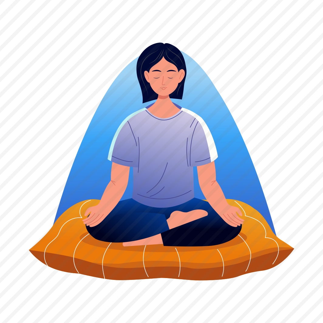 Breathing Exercise, Yoga, Meditation, Pose, Character preview