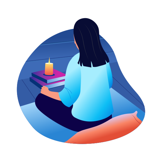 Calmness, Relaxing, Peace, Tranquillity, Serenity, illustration