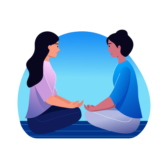 Eye Gazing, Meditation, Pose, Yoga, Tranquillity illustration