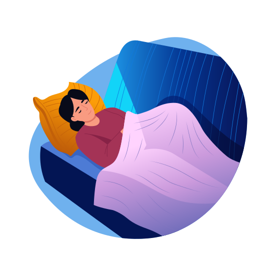 Napping, Sleeping, Resting, Relaxing, Character illustration
