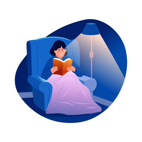 Reading Time, Storytime, Novel, Relaxing, Cozy Reading illustration